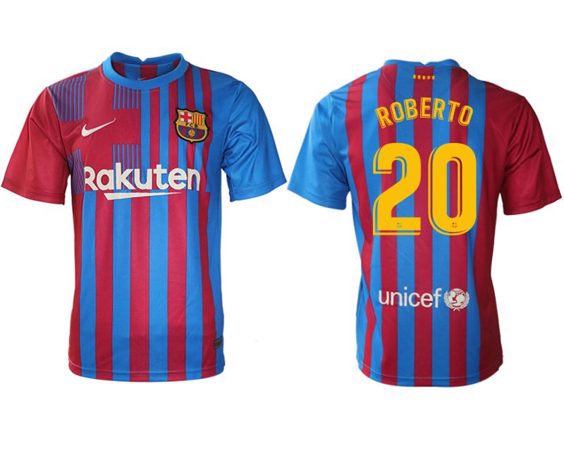 Men 2021-2022 Club Barcelona home aaa version red #20 Nike Soccer Jersey